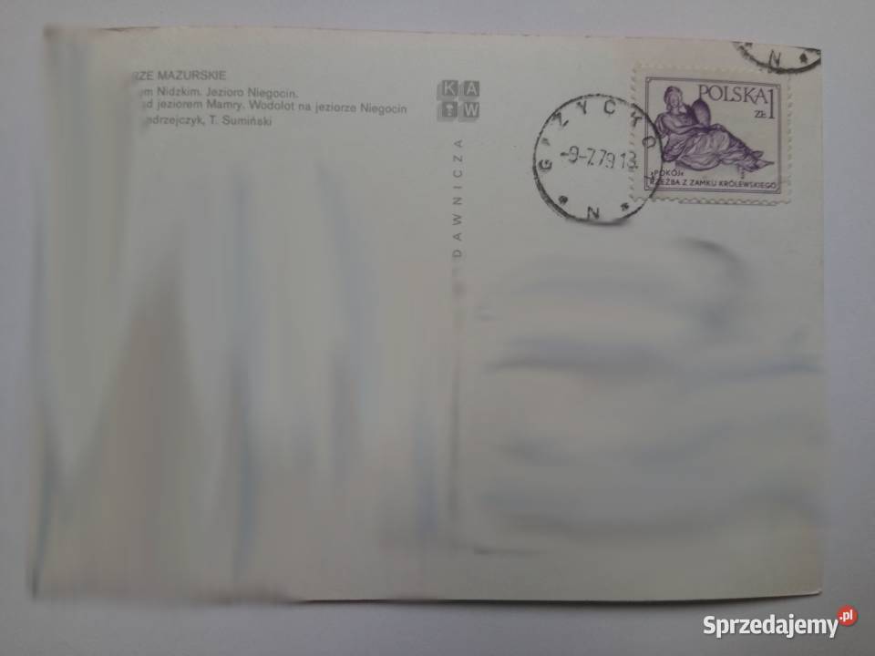 Pocztówka Pojezierze Mazurskie 1979r PRLu śląskie Dąbrowa Górnicza