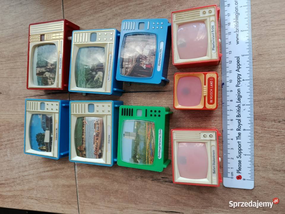 Zabawki szmini telewizorki Plastiskop Niemieckie Choszczno