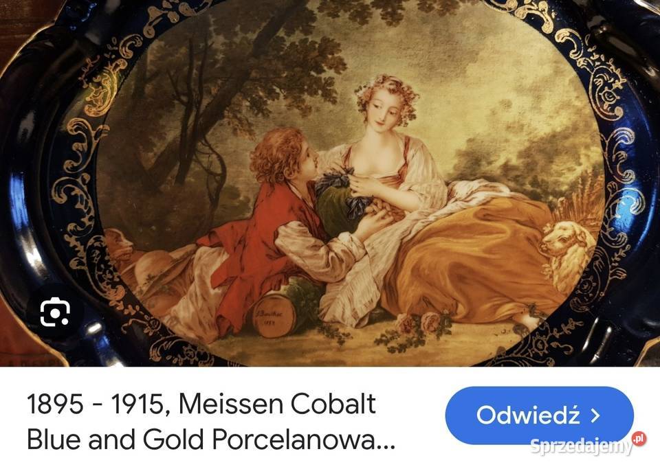 Piękny talerz dekoracyjny z wizerunkiem