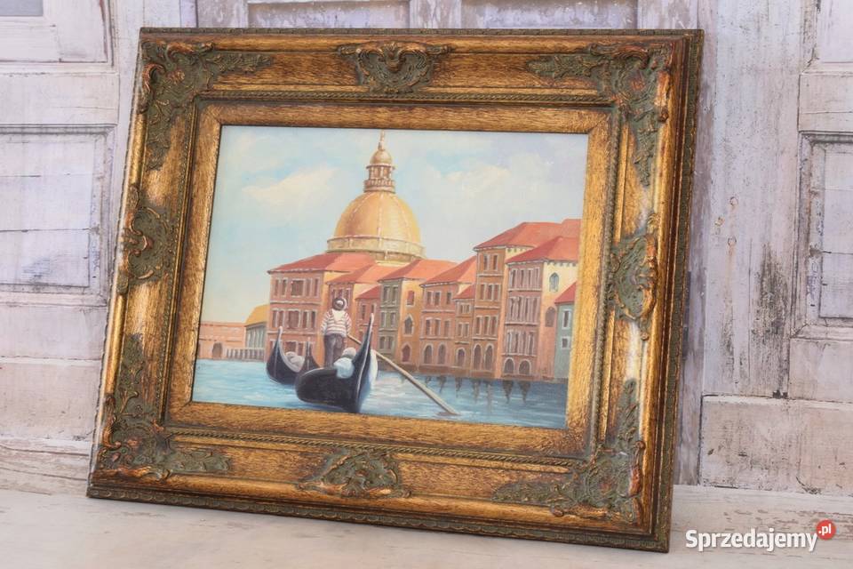Gondola Wenecja Włochy Włoski Obraz na Płotnie Kraków sprzedam