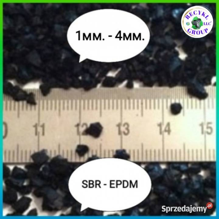 Granulat gumowy 14mm SBR EPDM rubber Wrocław sprzedam