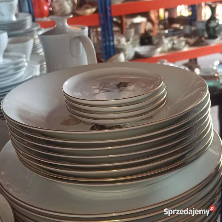 Filiżanka z talerzykiem Rosenthal Czarna róża Gdańsk