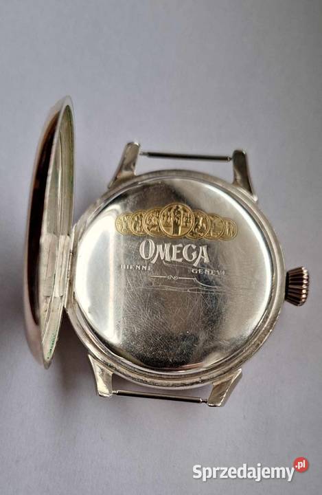 Zegarek Omega Pasówka czarna w srebrze złocona Warszawa