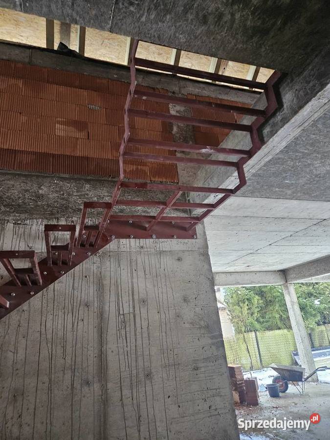 Schody wspornikowe wiszące półkowe konstrukcja Warszawa