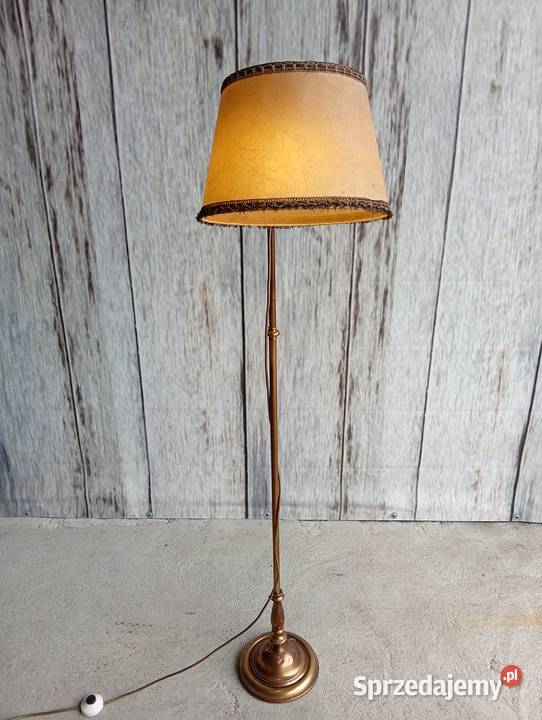 mosiężna retro lampa podłogowa 255 Lampy podłogowe Byczyna