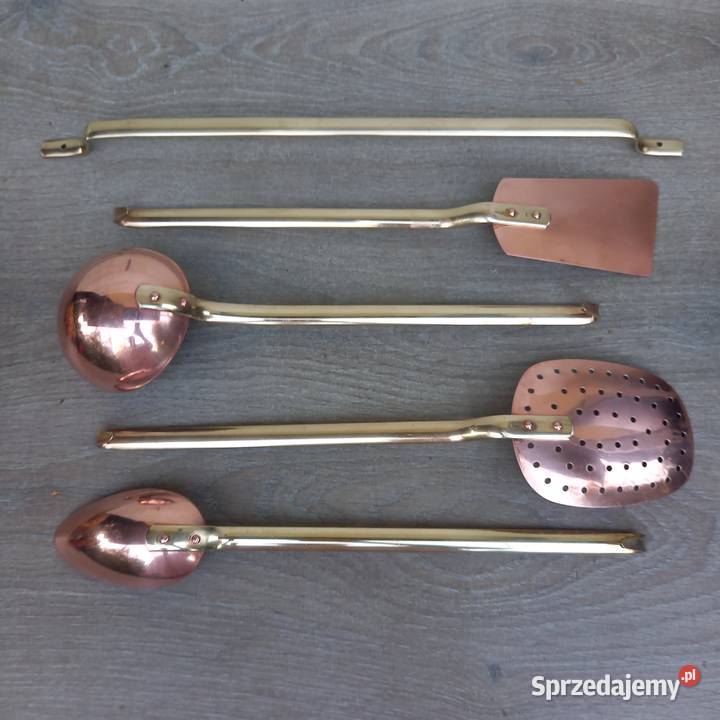 Miedziane przybory kuchenne komplet 4 z Warszawa sprzedam