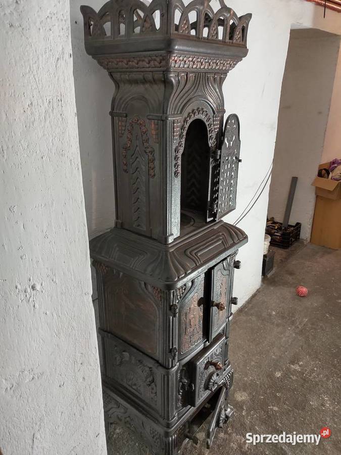 Żeliwny zabytkowy piec antyk Antyki opolskie Solarnia