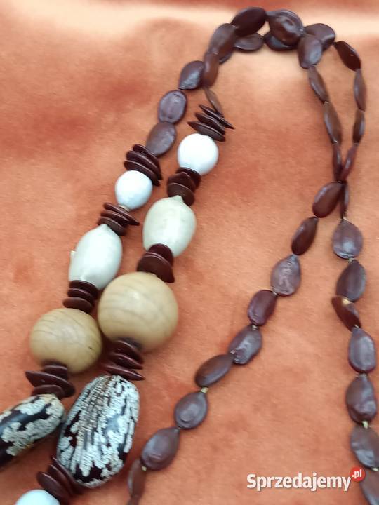 Biżuteria naszyjnik korale fasolki Zamość sprzedam
