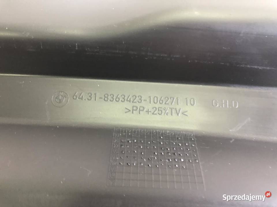 OSLONA PODSZYBIA FILTRA KABINOWEGO 8363423 BMW Obudowy filtrów