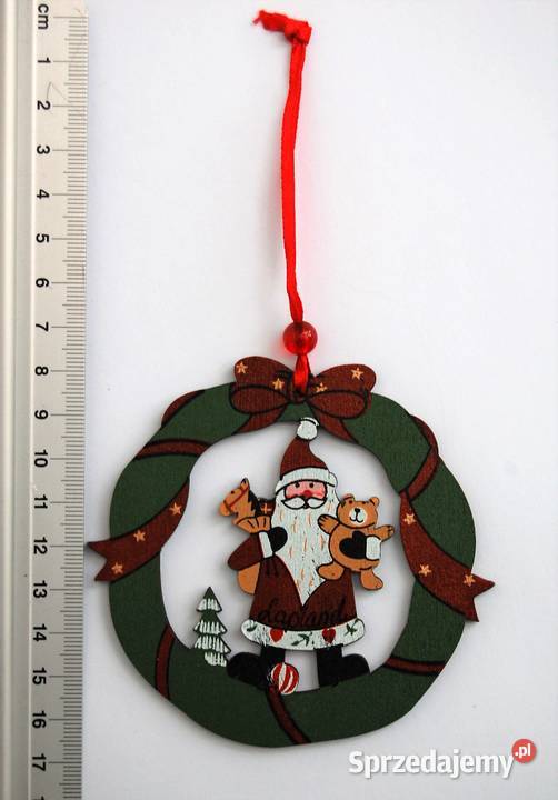 Mikołaj wieniec zawieszka drewno Finlandia lubelskie Lublin