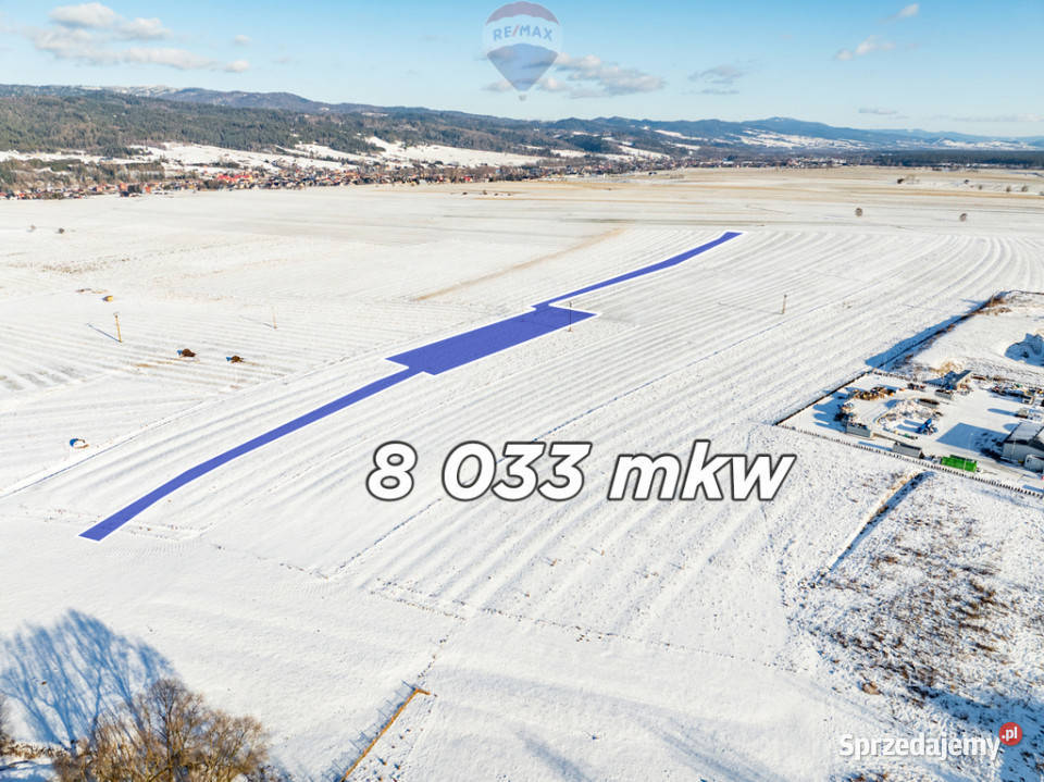 Działka rolna w Nowym Targu 7.5m Sprzedaż małopolskie