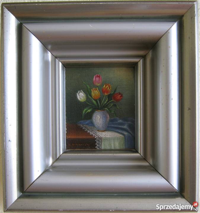 JEDYNY ORYGINALNY OBRAZ OLEJNY MARTWA NATURA B Zawadzkie