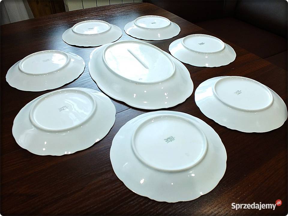 Zestaw Talerzyk 6 Półmisek Fabryka Porcelany Żary