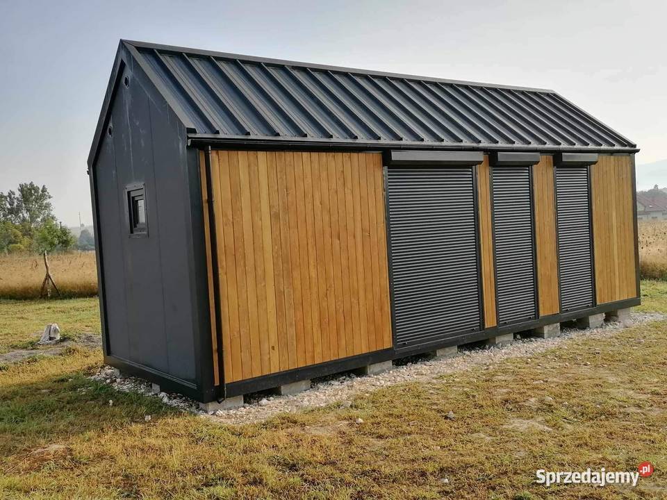Domek dom całoroczny typu stodoła  8x3 ocieplony wyposażony
