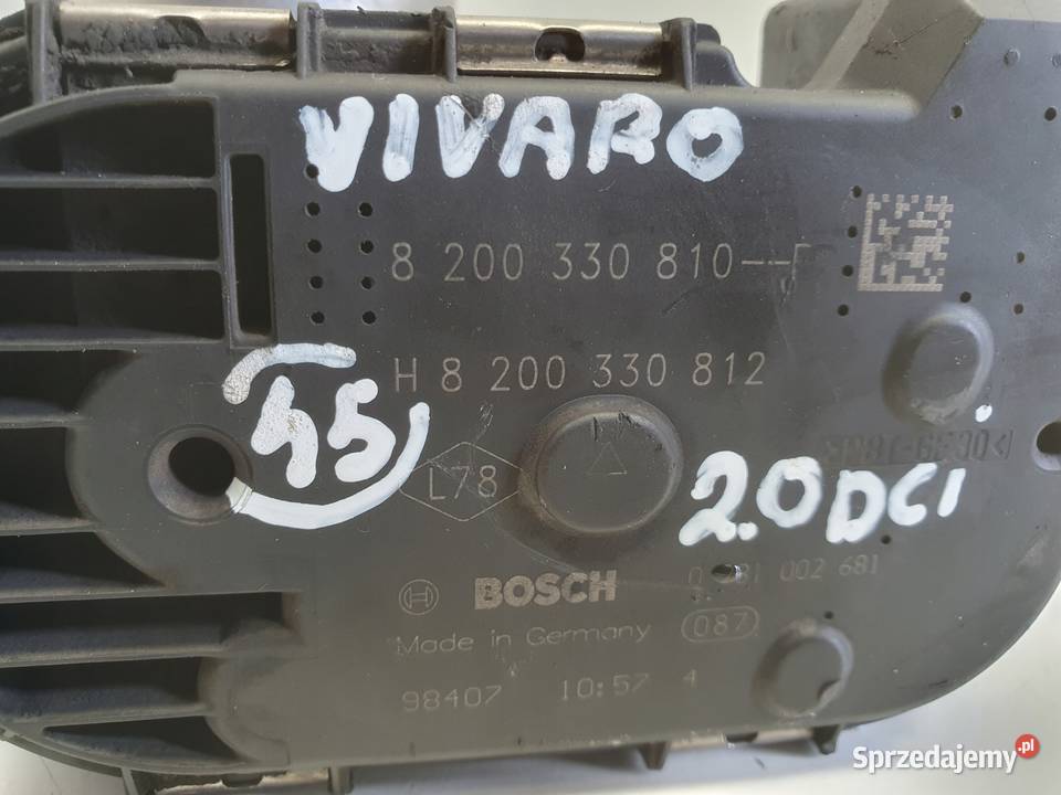 Opel Vivaro Trafic 20 DCI ROZRUSZNIK 0281002681 osobowe lubelskie Janów