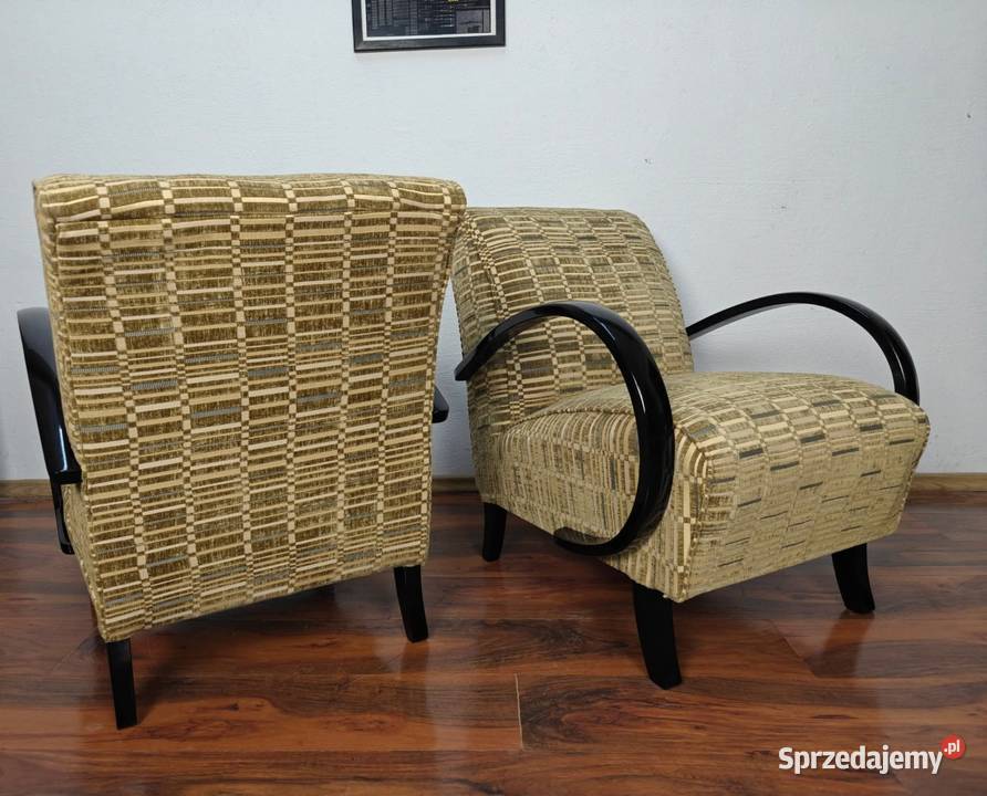 Stylowy fotel Halabala z lat 30 renowacji Warszawa