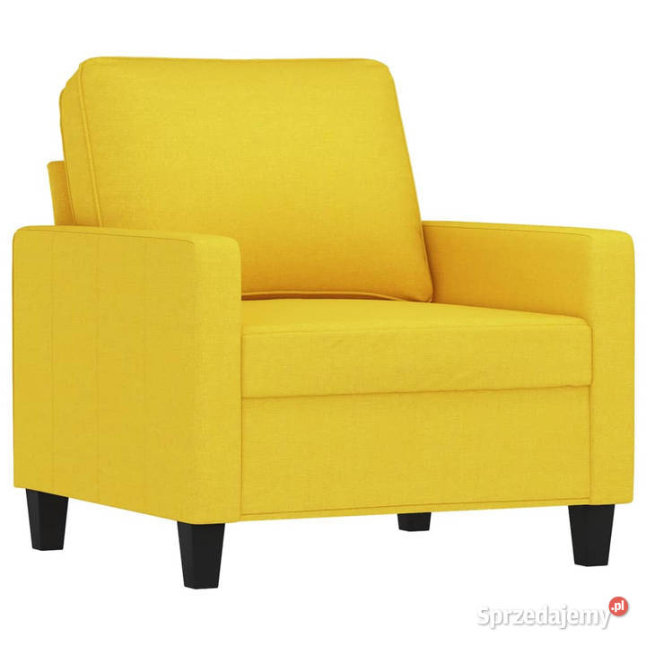 Fotel jasnożółty 60 obity tkaniną WM359152