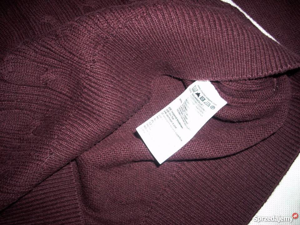 SWETER męski burgundowy j NOWY M L Nowy Sącz