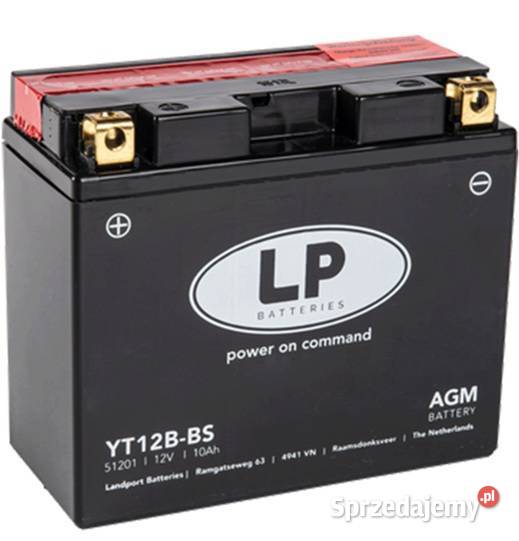 Akumulator motocyklowy Landport YT12BBS 12V 10Ah
