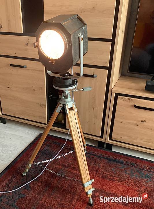 Lampa teatralna PRL Vintage loft stojaca Lampy stołowe i nocne wielkopolskie Poznań