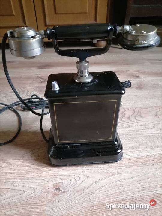 Stary telefon na korbke z lat 50 lat 30 tych Kraków