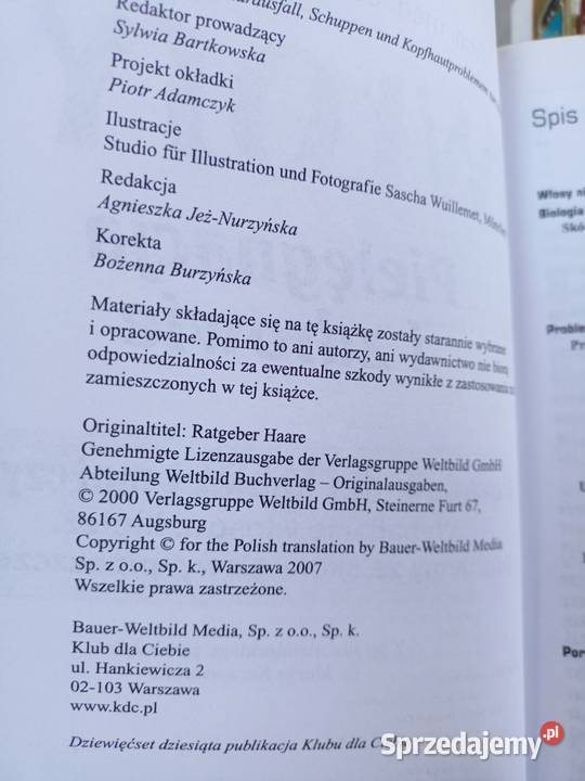Włosy Pielęgnacja księgarnia Praga najtańsze Warszawa