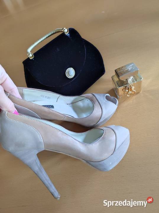 buty czółenka szpilki na platformie eleganckie Kielce sprzedam