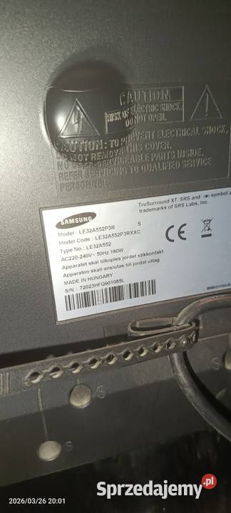 TV 32 cale Samsung bez DVBT PILOT SPRAWNY 100 32cale śląskie sprzedam