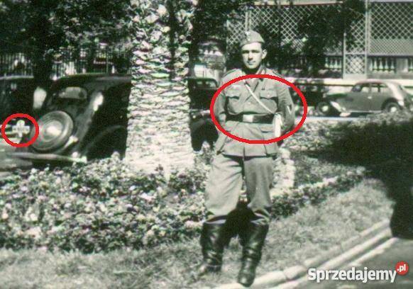Stare zdjęcie żołnierz niemiecki 2 wojna Militaria Ostrów Wielkopolski sprzedam