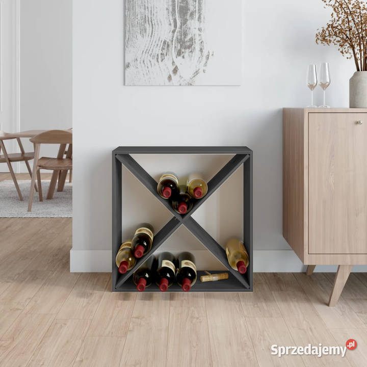 Szafka na wino szara 62x25x62 lite drewno mazowieckie Warszawa