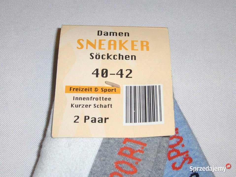 Damskie skarpetki sneakersy 2 pary Ocieplane skarpetki Łódź