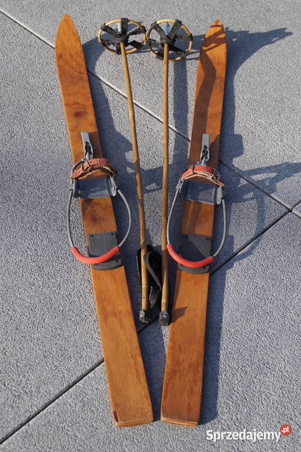 Stare narty dziecięce 100 kijki w komplecie Pozostałe podkarpackie sprzedam