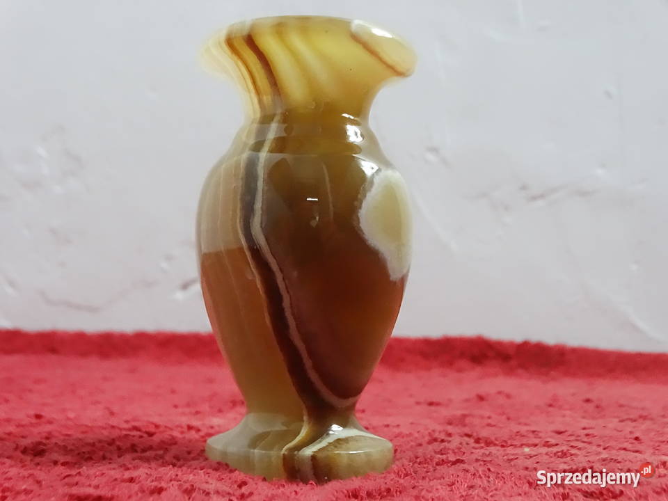 Vintage świecznik z naturalnego ONYKSU Boho Loft Biłgoraj