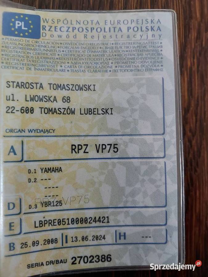 Yamaha YBR 125 Yamaha lubelskie Łaszczów