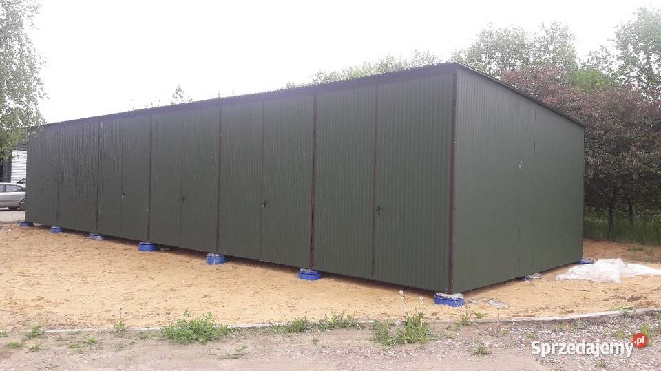 Garaż Blaszany 15x6 jednospadowy Zielony Jasło