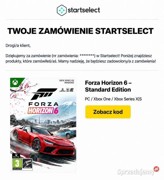 Forza Horizon 6 Standard Xbox Series XS Xbox One 3+ Bydgoszcz sprzedam