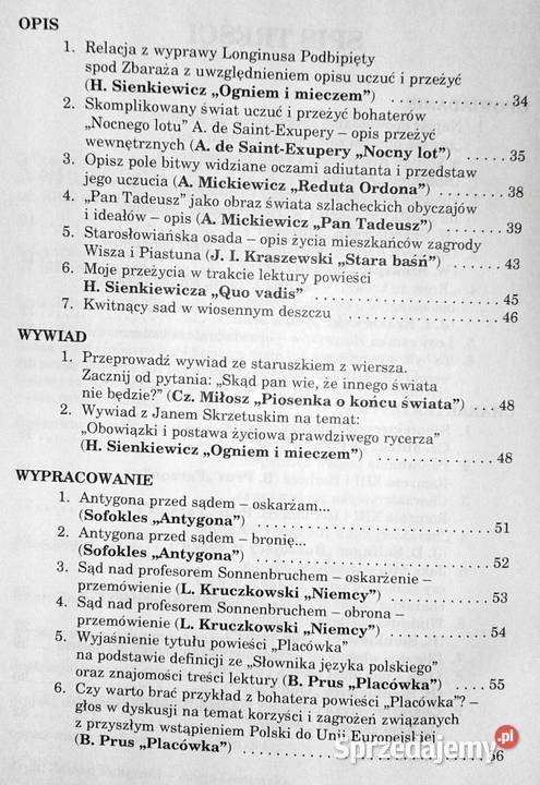 Wypracowania Gotowe wzory Gimnazjum kl 3 Barbara miękka Chełm