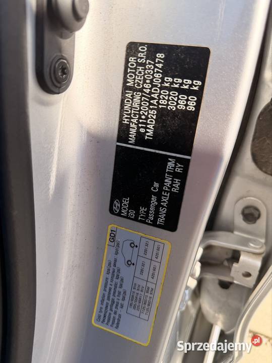 Hyundai i30 II rej 072013 centralny zamek Tychy