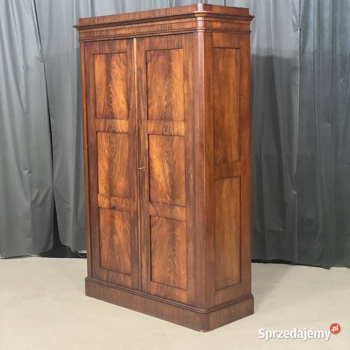 Klasyczna szafa Biedermeier dwudrzwiowa orzech