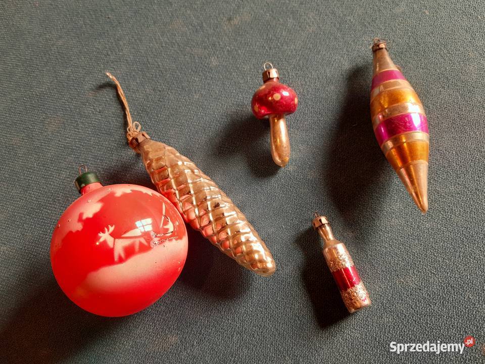 Stare bombki choinkowe 5 sztuk grzybek szyszka Dąbrowa Górnicza