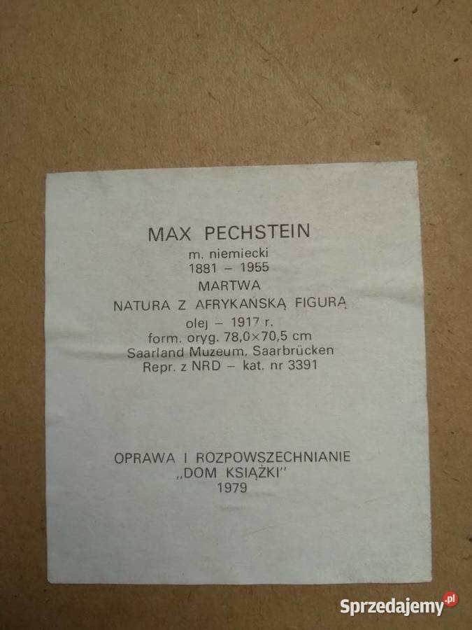 M Pechstein Martwa natura z afrykańską Antyki, Sztuka, Kolekcje podkarpackie Lesko sprzedam
