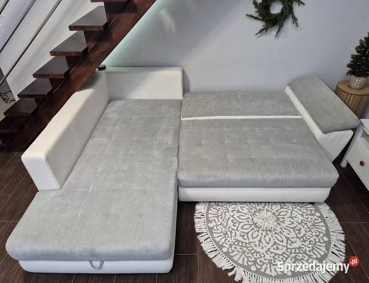 Narożnik Sofa Kanapa Carl II LUX BRW biały szary Narożniki Narożniki