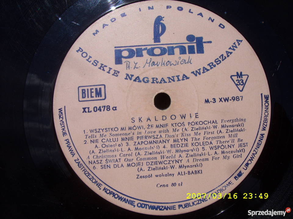 Rock LP SKALDOWIEWSZYSTKO MI MOWI ZE Wołów sprzedam
