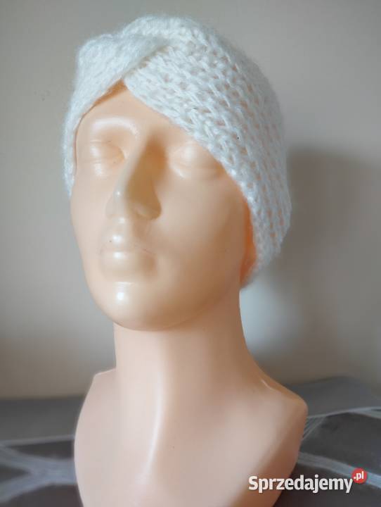 Biała opaska turban handmade rękodzieło Olsztyn sprzedam