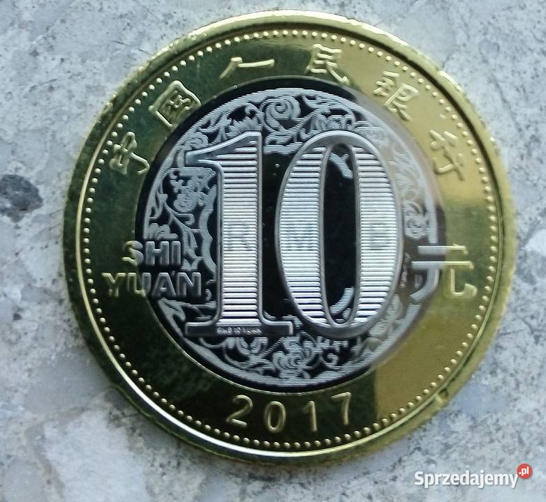 CHINY10 SHI YUAN2017 r KOGUTA ŁADNA Numizmatyka Legionowo sprzedam