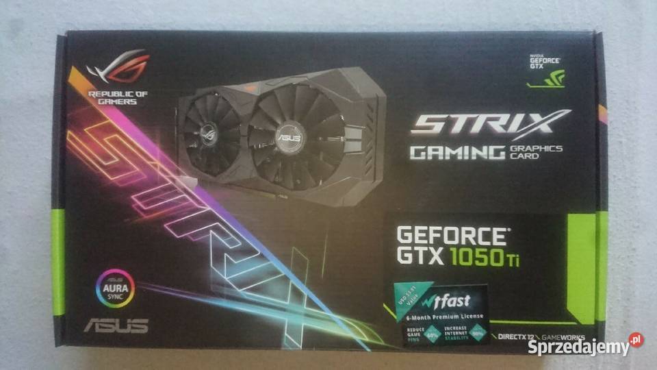 ASUS Geforce GTX 1050Ti 4GB ROG STRIX OC Edition aktywne podkarpackie Tarnobrzeg sprzedam