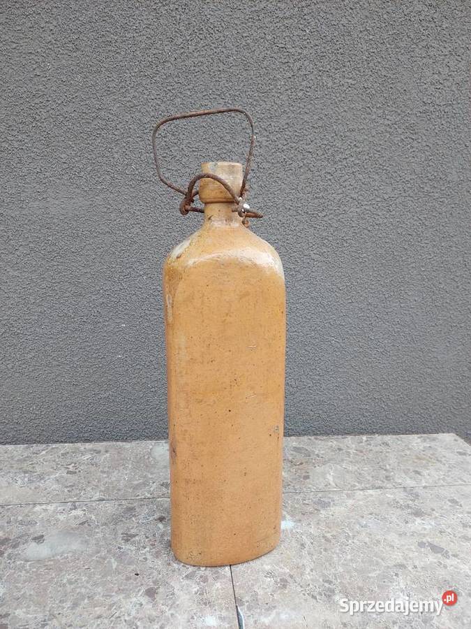 6 Stara ceramiczna butla nietypowa trójkątna z Tczew