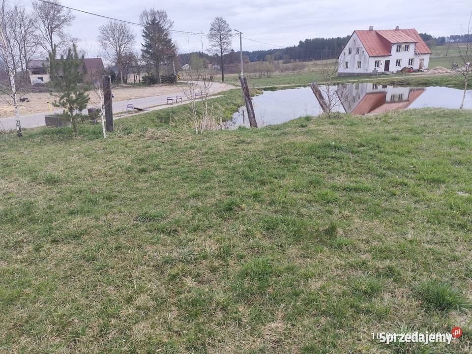 Działka budowlana z budynkiem stawem szambo warmińsko-mazurskie Danowo sprzedam
