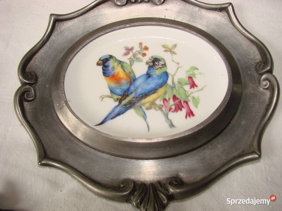 Schwarzenhammer Porzellan obrazki z ptakami pomorskie Pruszcz Gdański