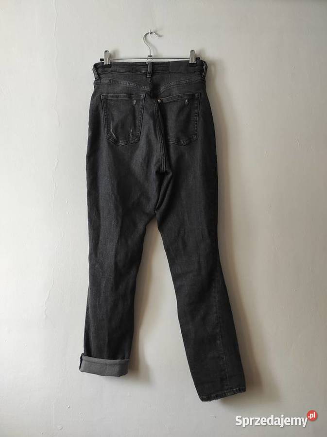 spodnie mom jeans HM 34 Bez wzoru Spodnie